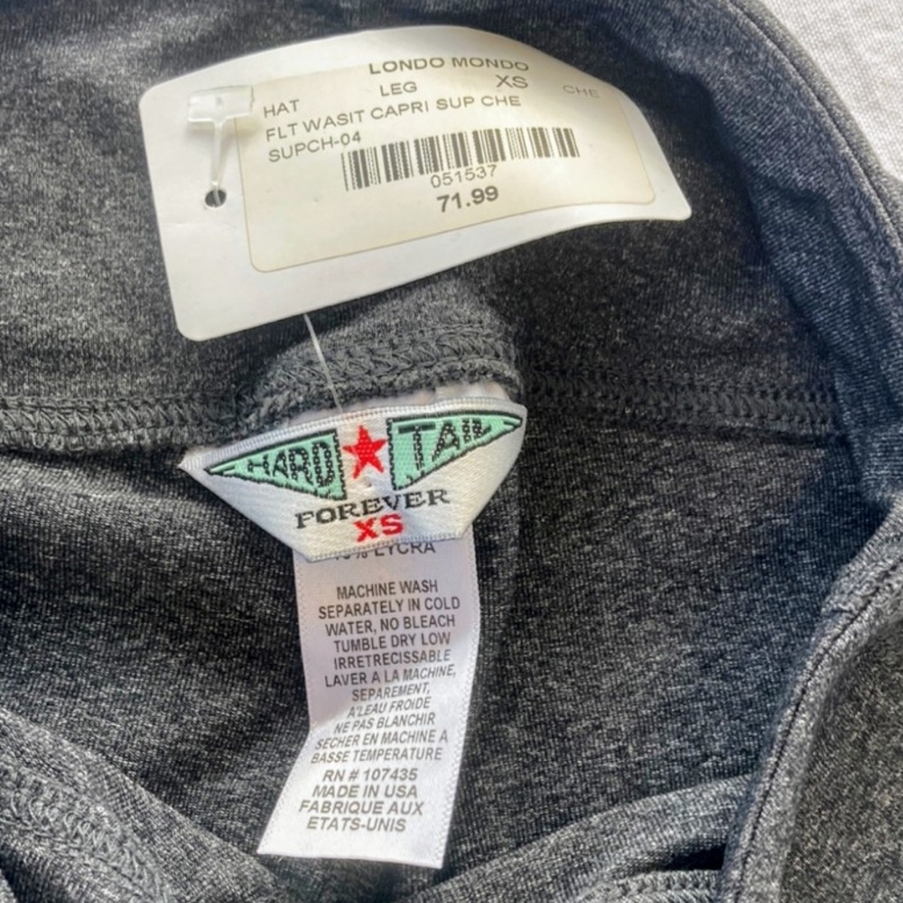 Hard Tail Gray Capri Leggings Xs Brandnew Perfect - Picture 2 of 4